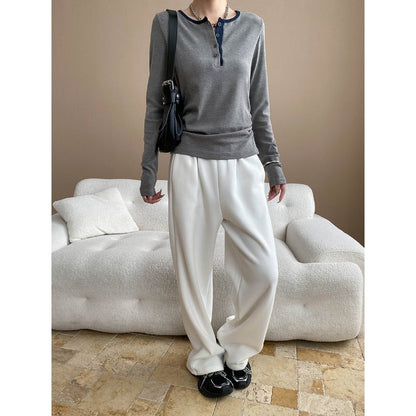 Damen Langarm-Shirt Weiches Material Norvielle