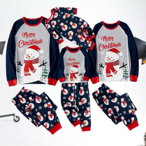 Weihnachtspajama Set Schneemann Muster Familie - Norvielle