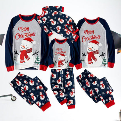 Weihnachtspajama Set Schneemann Muster Familie - Norvielle