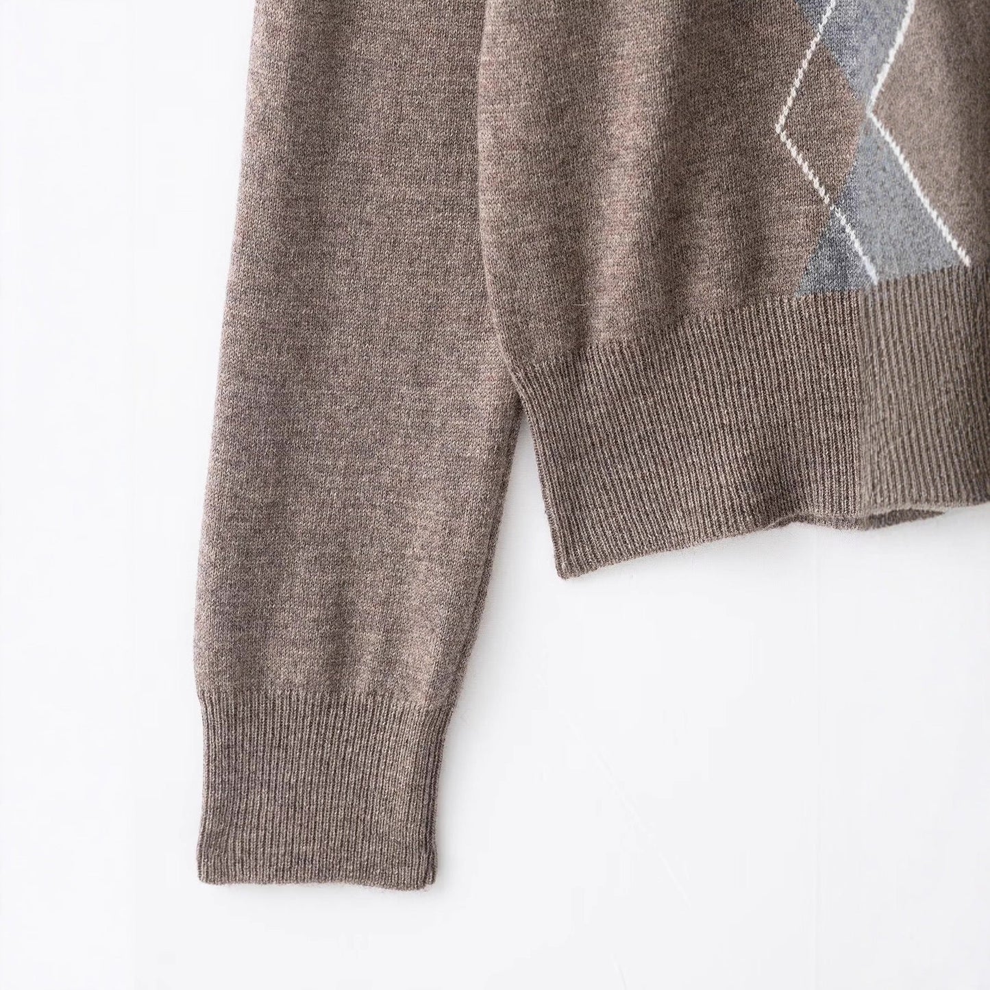 Damen Pullover Rautenmuster Norvielle