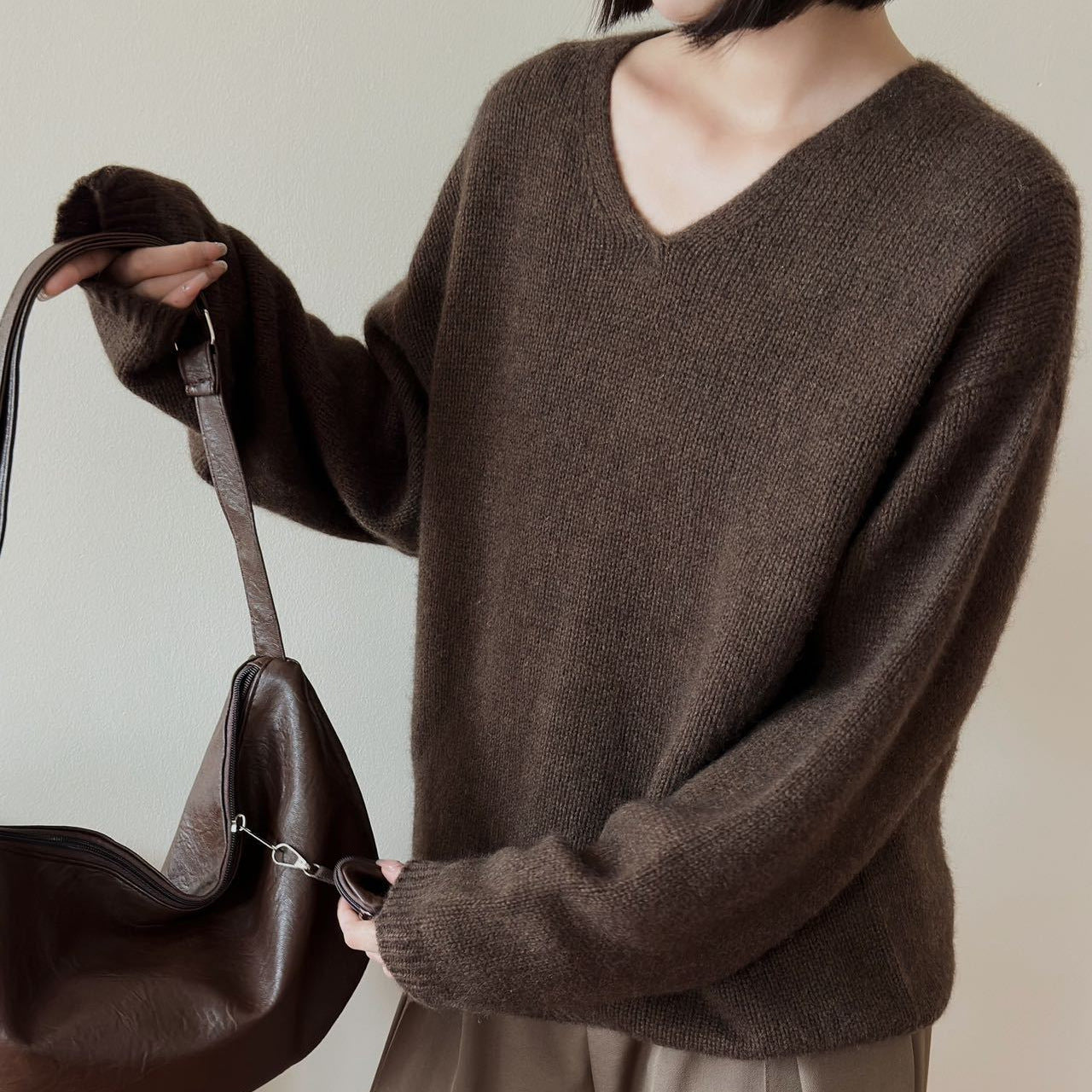 Damen Pullover V-Ausschnitt Norvielle