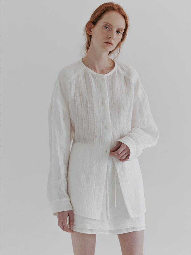 Damen Longshirts Feine Struktur Norvielle