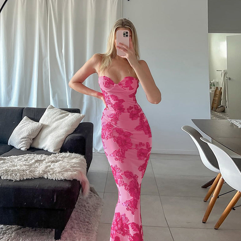 Damen Abendkleid Norvielle Florale Spitze - Norvielle