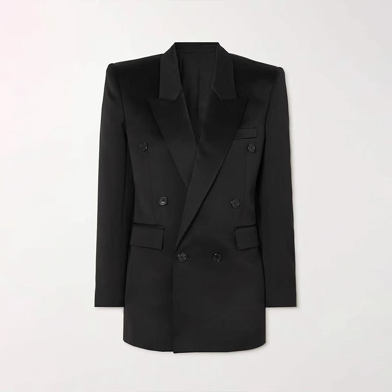 Damen Oversize Blazer Doppelter Knopf Norvielle