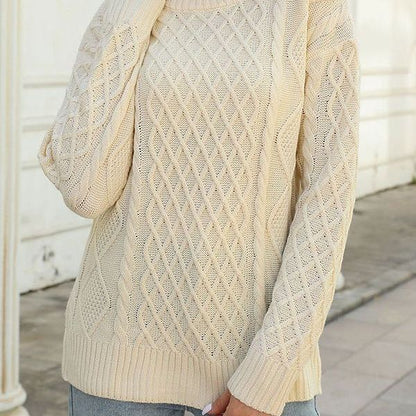 Damen Strickpullover Rautenmuster Norvielle - Norvielle