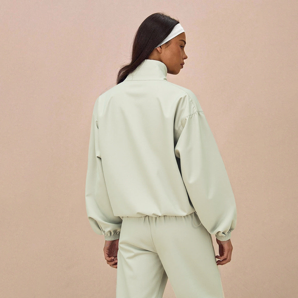 Damen Sportjacke elastische Ärmelbündchen Weite Hose Norvielle