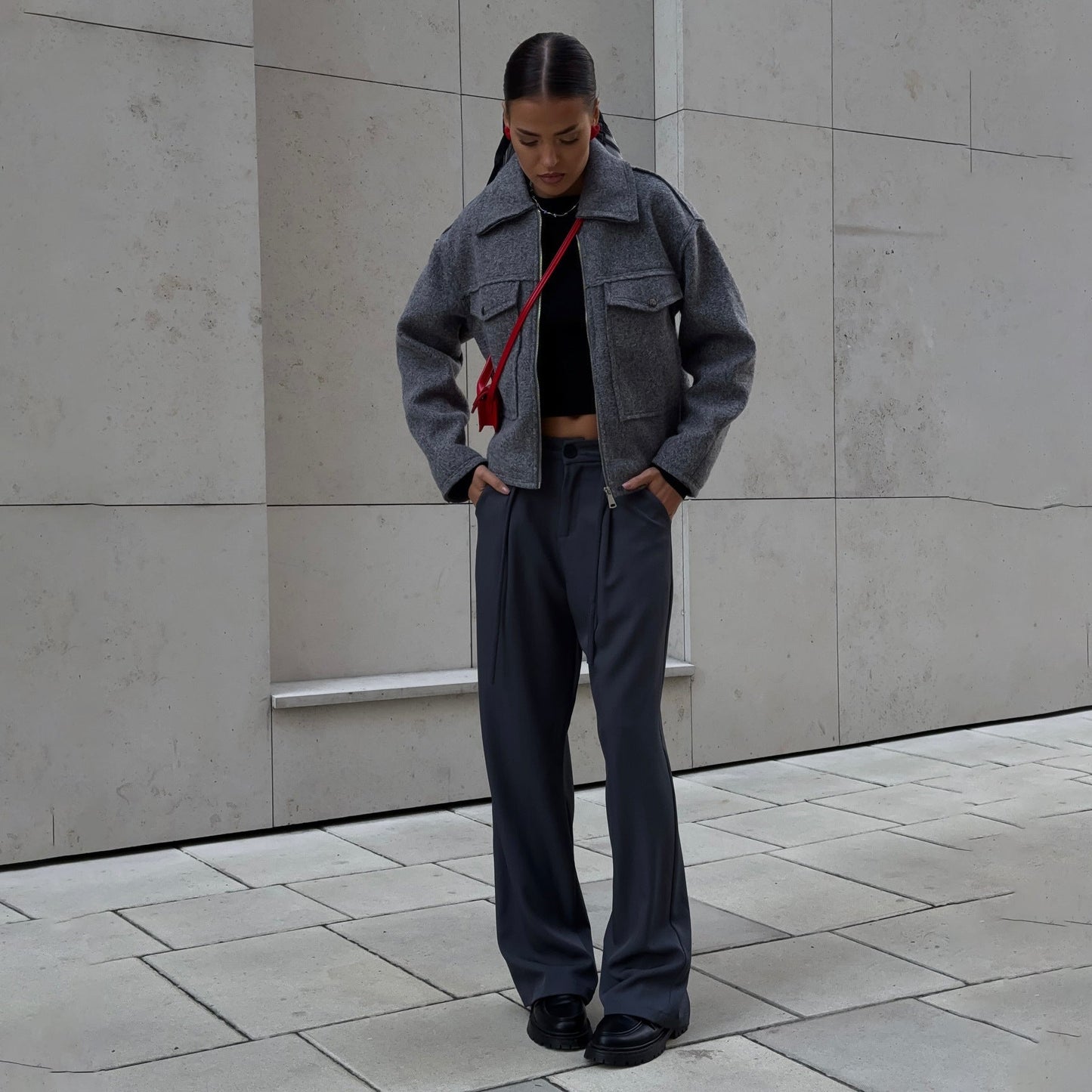 Damen Kurzjacke mit Taschen Norvielle