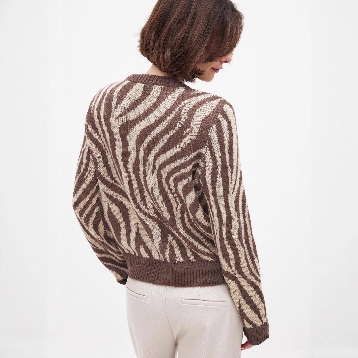 Damen Strickjacke Tiermotiv Norvielle