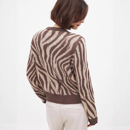 Damen Strickjacke Tiermotiv Norvielle
