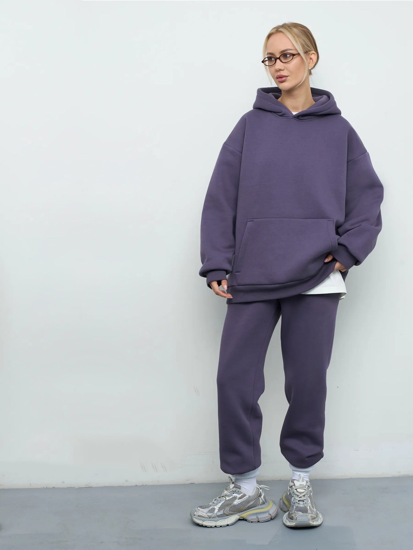 Damen Sweat-Set Kapuze Weites Design Norvielle