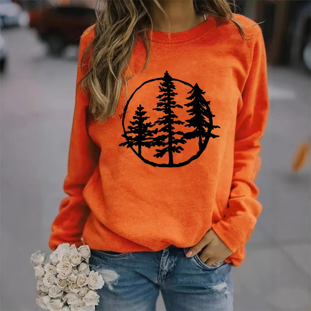 Damen Sweatshirt Naturmotiv Lässiger Schnitt Norvielle