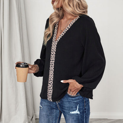 Damen Bluse Tiermuster Lässiger Schnitt Norvielle