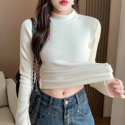 Damen Langarmshirt Rollkragen Norvielle
