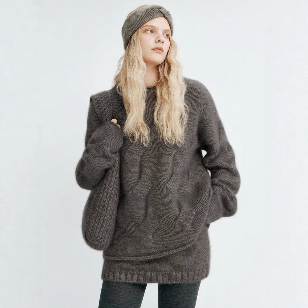 Damen Oversized-Pullover Mohair Norvielle Kuschelig