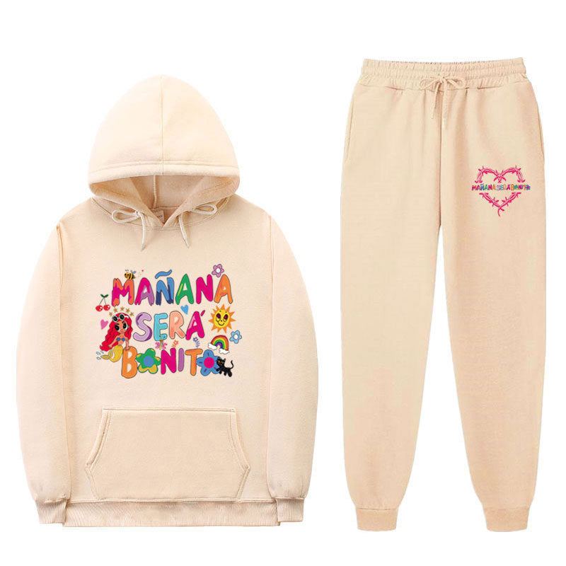 Damen Sweatshirt Jogginghose Set Bunt Norvielle