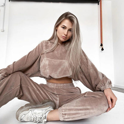 Damen Oversized Loungewear Set Kapuze Weites Design Norvielle
