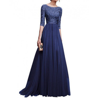 Damen Abendkleid Spitze Voluminöser Rock Norvielle