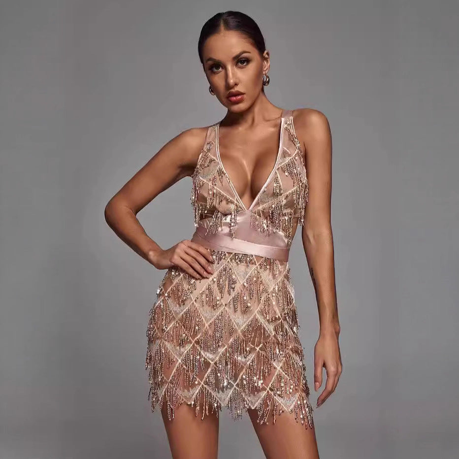 Damen Paillettenkleid Funktionskleid Norvielle