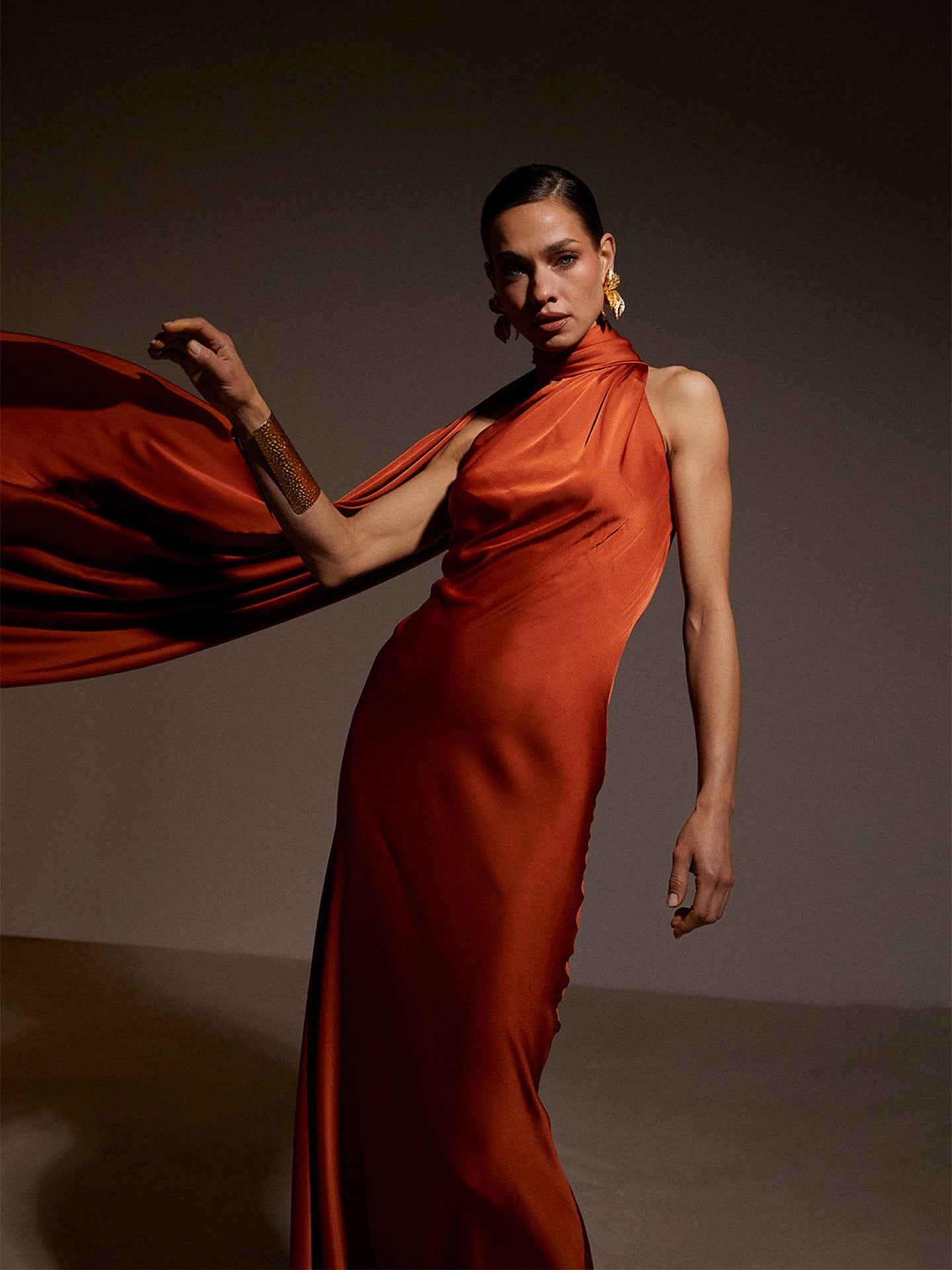 Damen Abendkleid Schulterfrei Fließend Norvielle