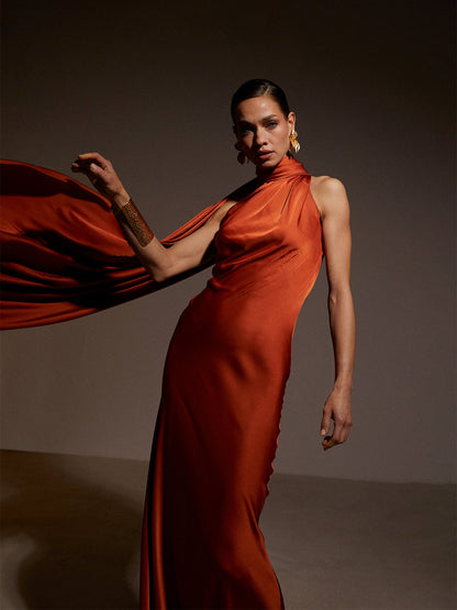 Damen Abendkleid Schulterfrei Fließend Norvielle
