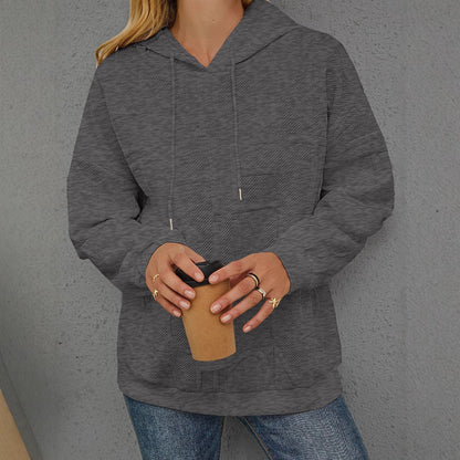 Damen Oversize Kapuzenpullover Strukturiert Norvielle