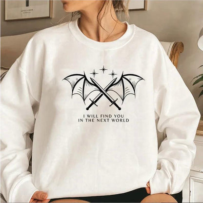 Damen Sweatshirt Grafikdesign Norvielle Weiss