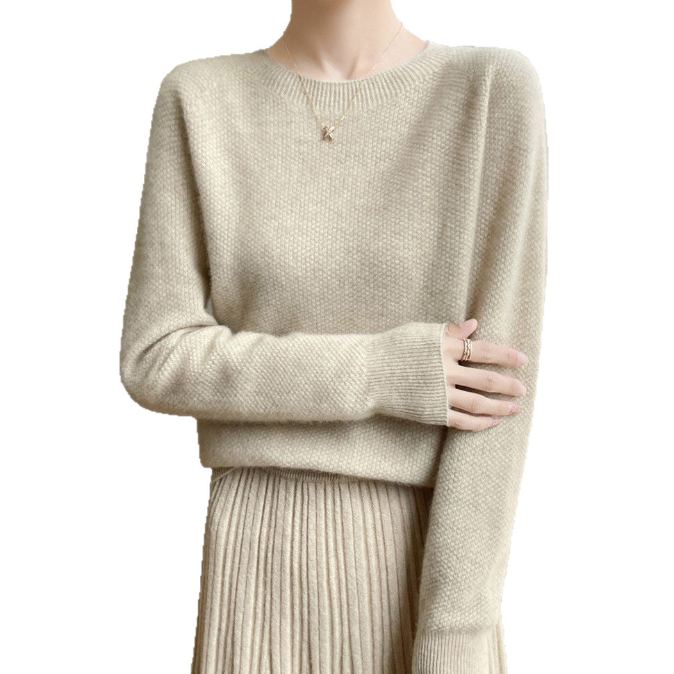 Damen Feinstrickpullover Locker Passform Rundhalsausschnitt Norvielle