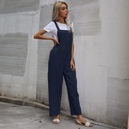 Damen Latzhose Bequem Mit Taschen Norvielle