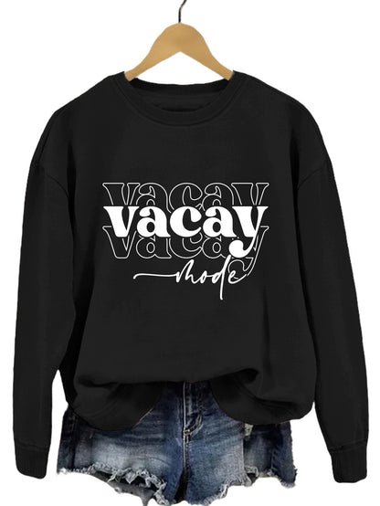 Damen Sweatshirt Lässiger Schriftzug Entspannte Passform Norvielle