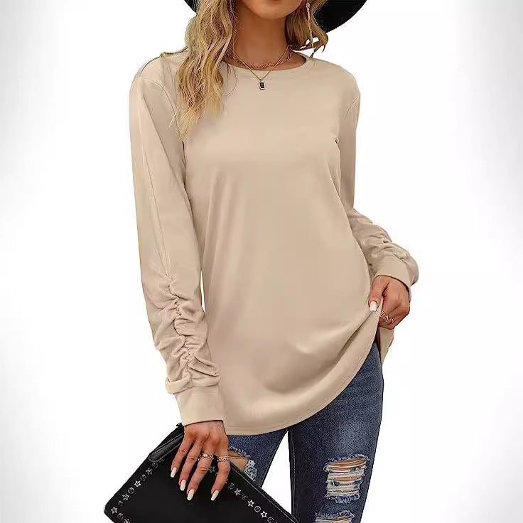 Damen Langarmshirt Weicher Baumwollmix Norvielle