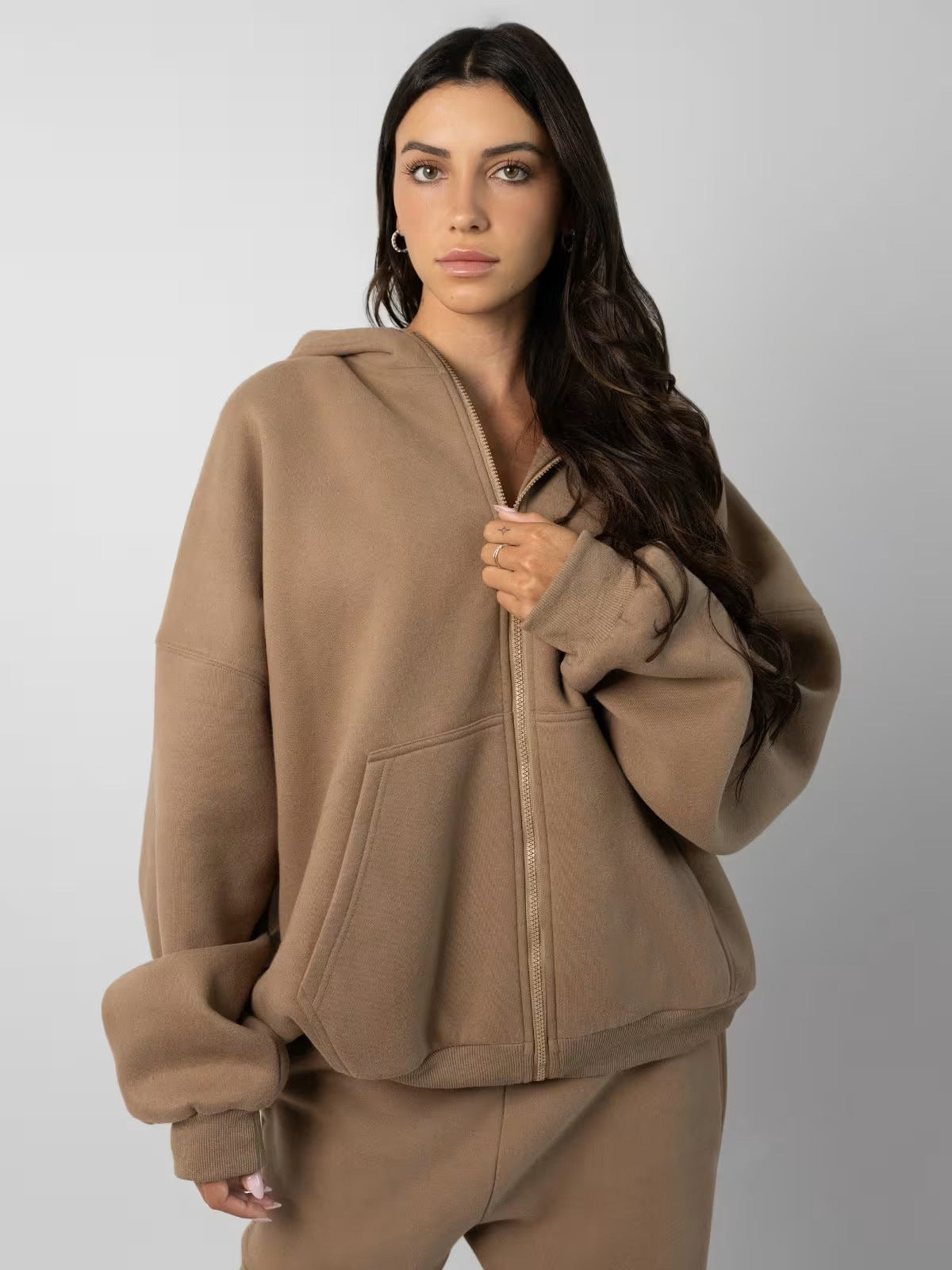 Damen Hoodie und Jogginghose Bequem Weite Taschen