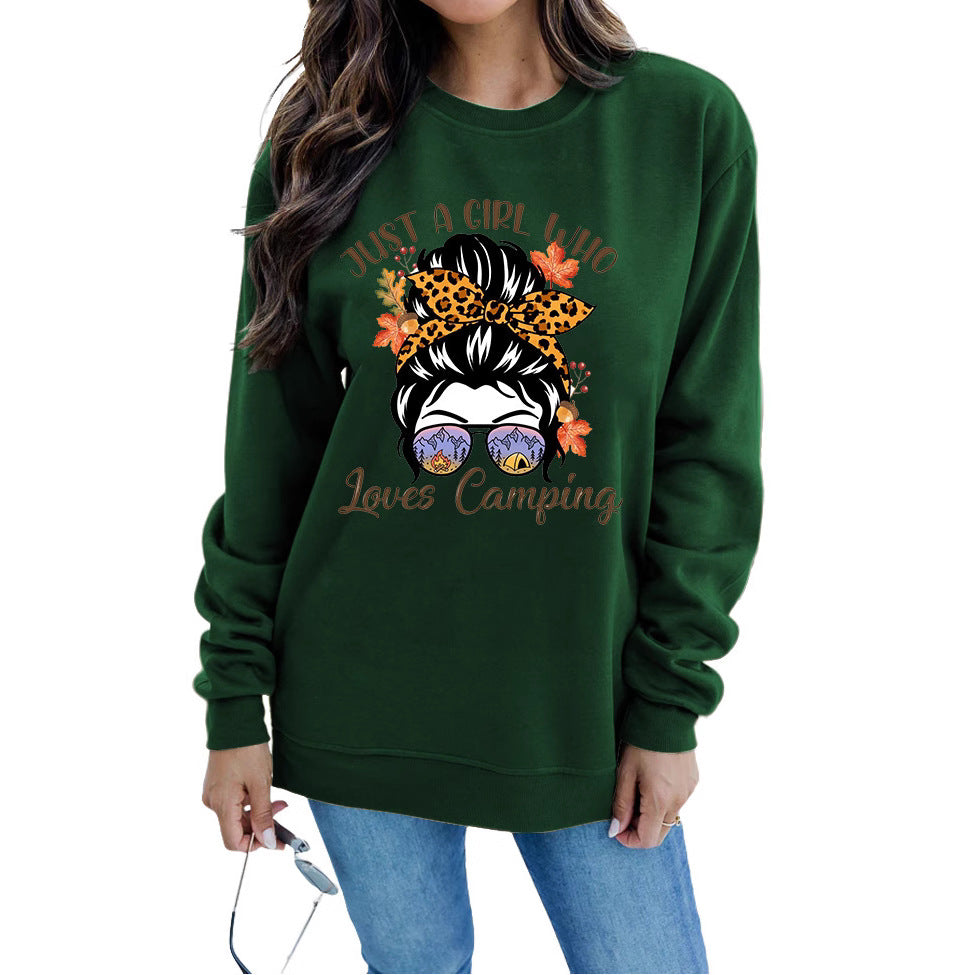 Damen Sweatshirt Campingmotiv Norvielle