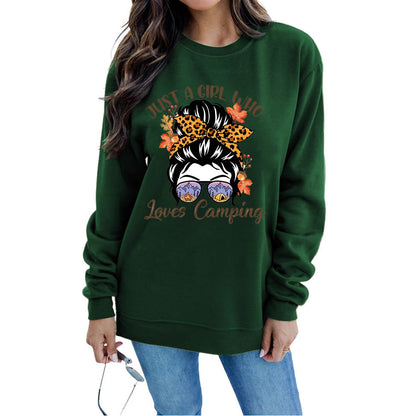 Damen Sweatshirt Campingmotiv Norvielle