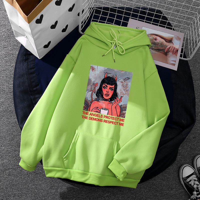 Damen Hoodie Grafikdruck Norvielle