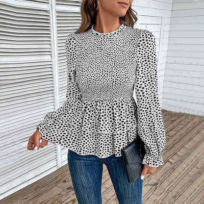 Damen Bluse Rüschendetails Smock Optik Norvielle