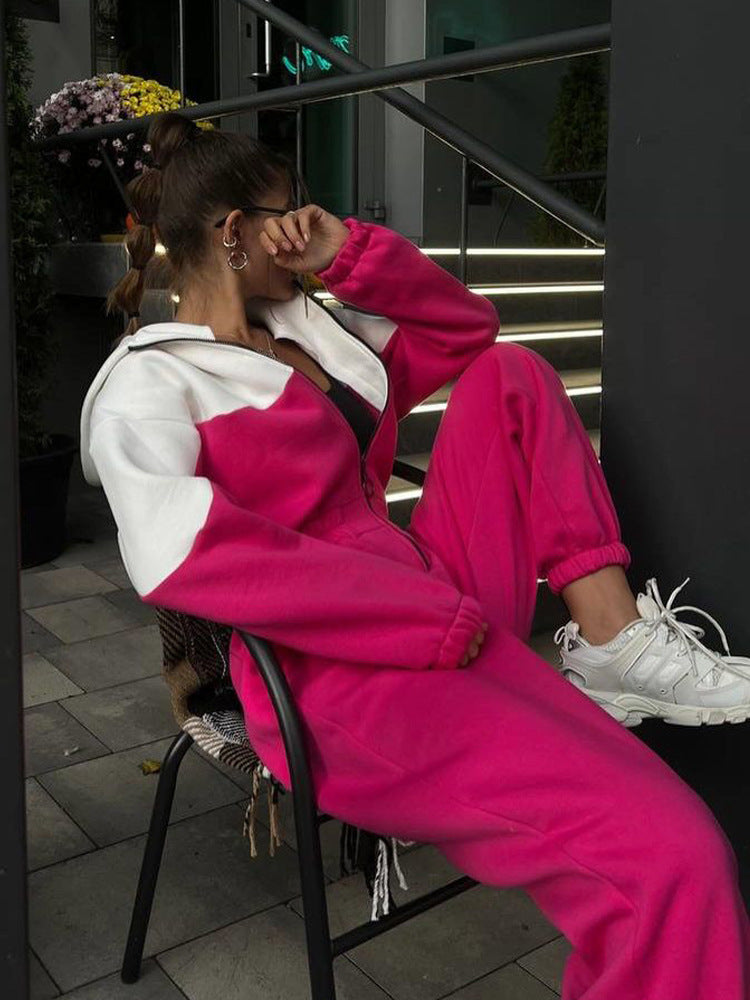 Damen Sport-Jogginganzug Farbige Einsätze Norvielle
