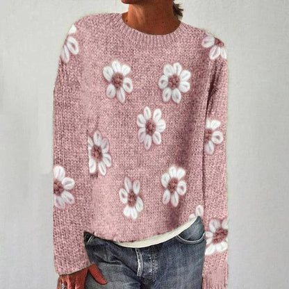 Damen Pullover Kuschelfleece Festlich Motiv Norvielle