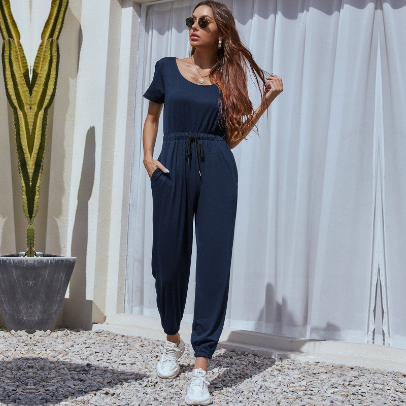 Damen Jumpsuit Elastisch Bequem Norvielle