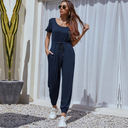 Damen Jumpsuit Elastisch Bequem Norvielle
