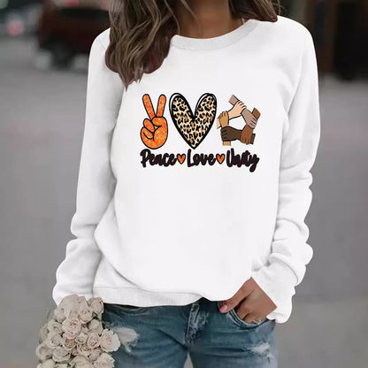 Damen Sweatshirt Peace Love Unity Motiv Norvielle - Norvielle