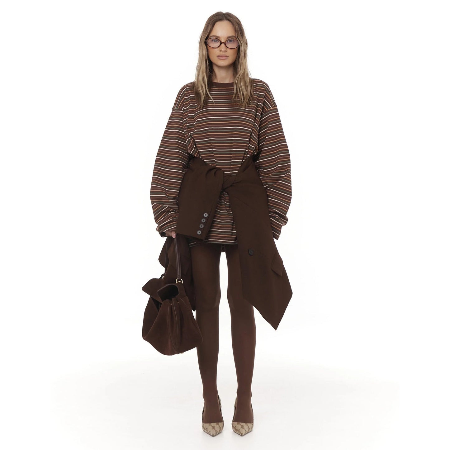Damen Oversize T-Shirt Baumwolle Weiß