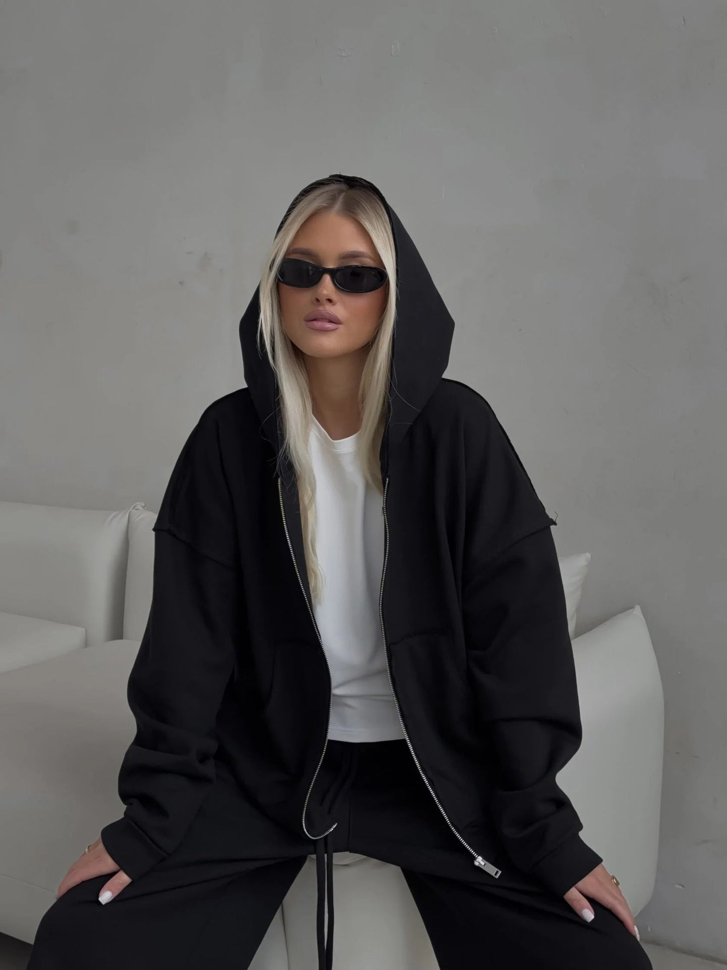Damen Oversize Hoodie Jogginghose Set Bequem Norvielle