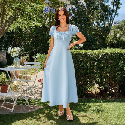 Damen Maxikleid Puffärmel Norvielle