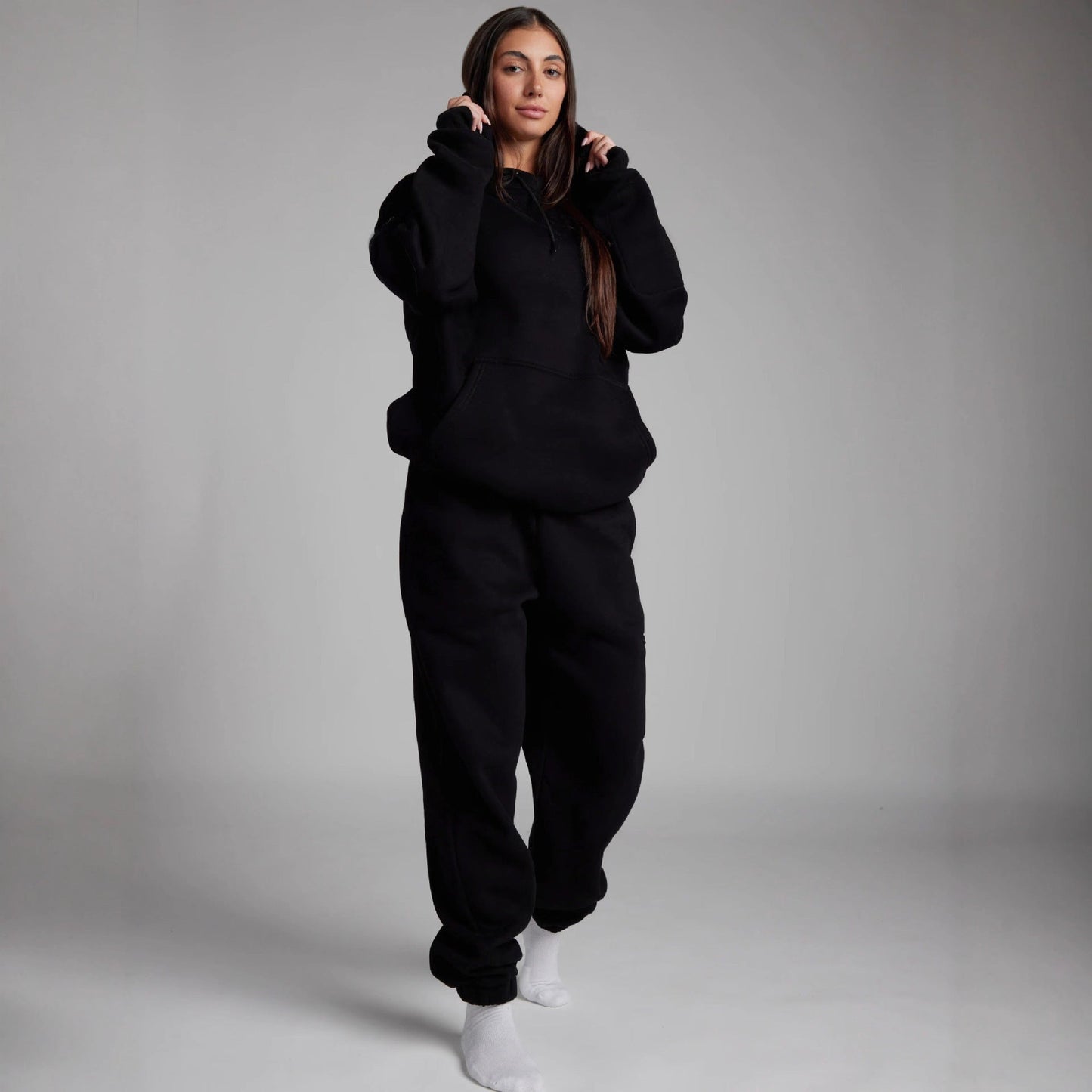 Damen Kuschelhoodie mit Schlafmaske Norvielle