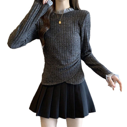 Damen Feinstrickpullover Eleganter Kragen Norvielle