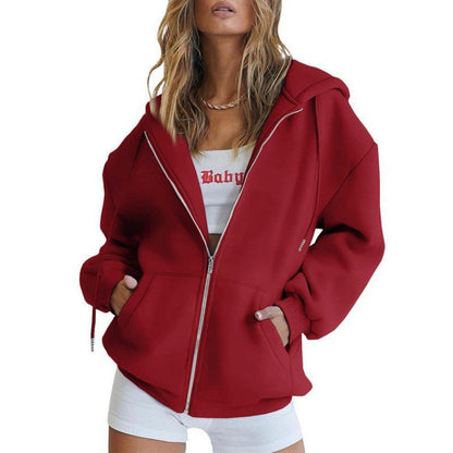 Damen Oversized Kapuzenjacke mit Taschen Norvielle