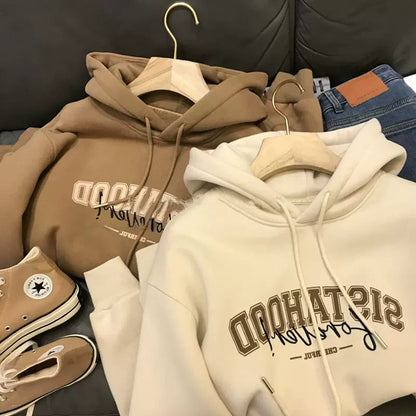 Damen Hoodie Oversized Lässig Mit Schriftzug - Norvielle