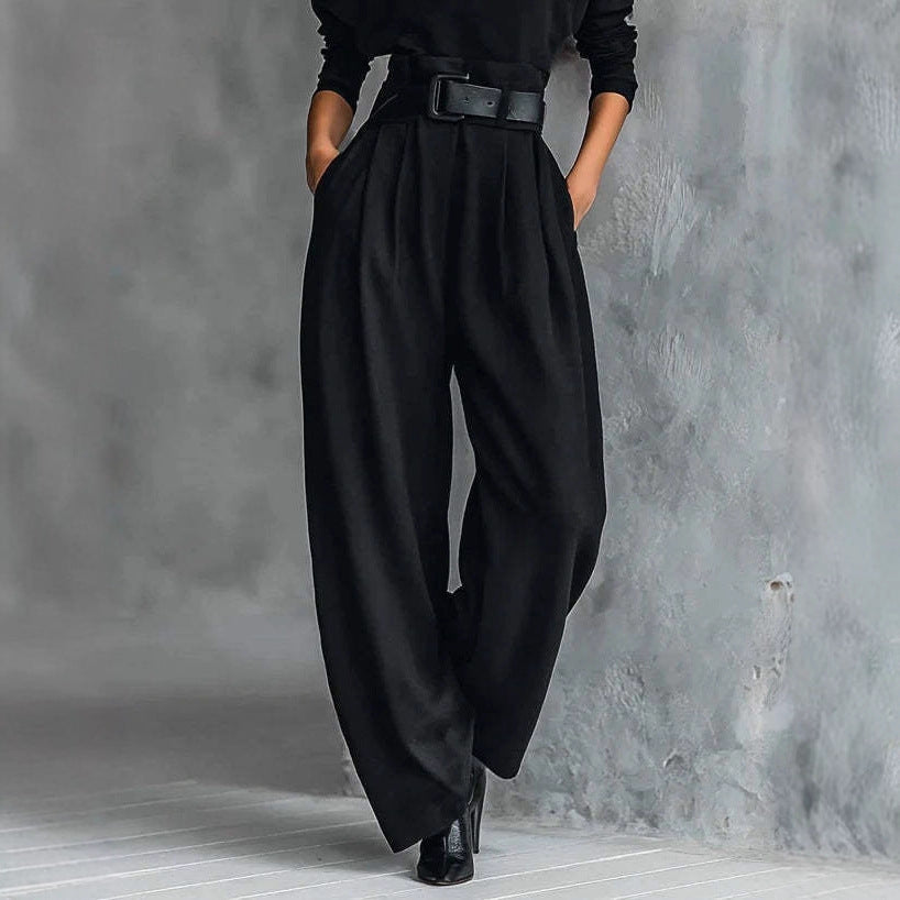 Damen Utility-Jumpsuit Hochkragen Taillengürtel Norvielle