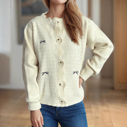 Damen Strickjacke Verspielt Details Norvielle