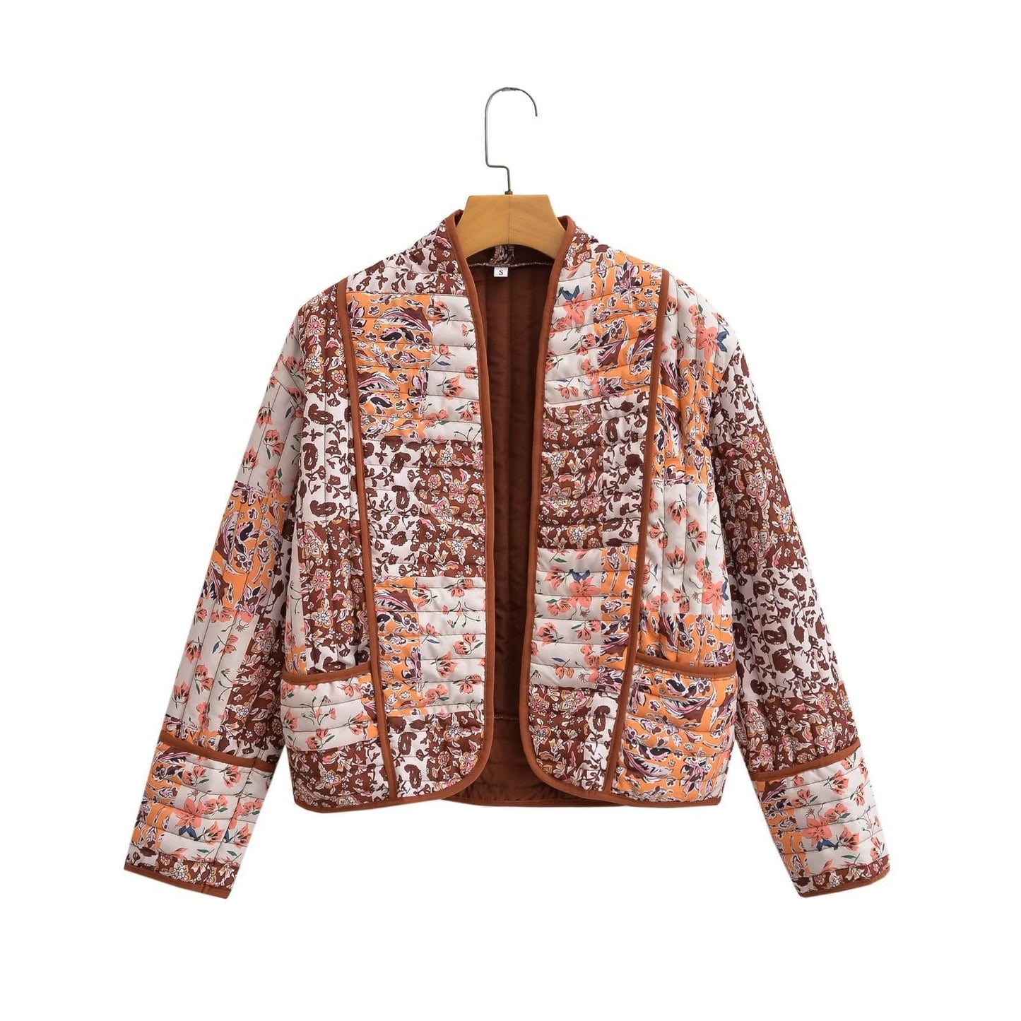 Damen Steppjacke Gepolstert Floralmuster Norvielle